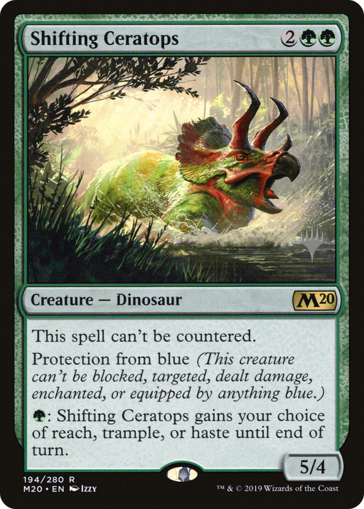 Shifting Ceratops (PPM20-194P) [Core Set 2020 Promos] Foil MTG Single Wizards of the Coast