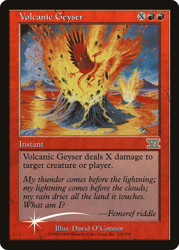 Volcanic Geyser (FNM-) [Misc] Friday Night Magic 2000 Foil MTG Single Wizards of the Coast