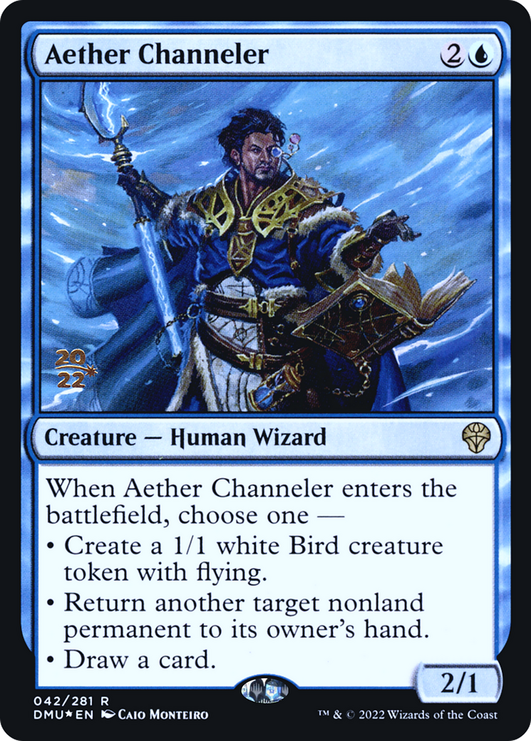 Aether Channeler (PRE-042) [Dominaria United Promos] Foil MTG Single Wizards of the Coast