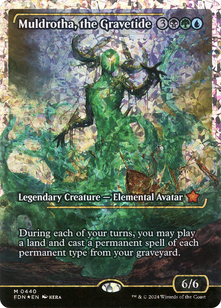 Muldrotha, the Gravetide (Fracture Foil) (FDN-440) [Foundations] (Showcase) Foil MTG Single Wizards of the Coast