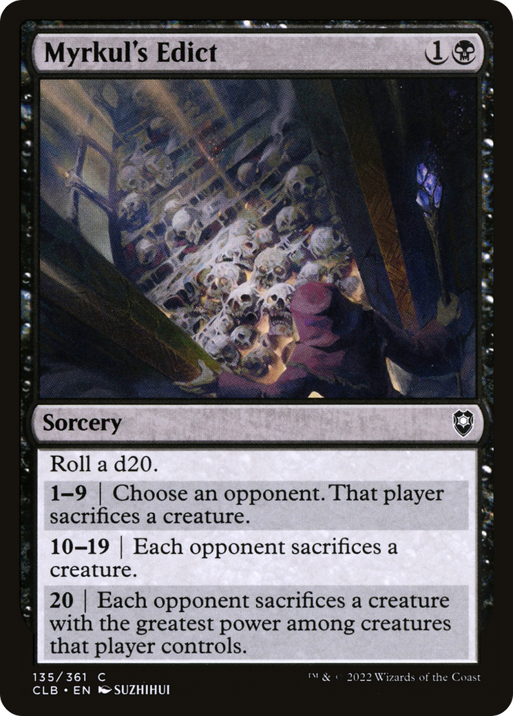 Myrkul's Edict (CLB-135) [Commander Legends: Battle for Baldur's Gate] Foil MTG Single Wizards of the Coast