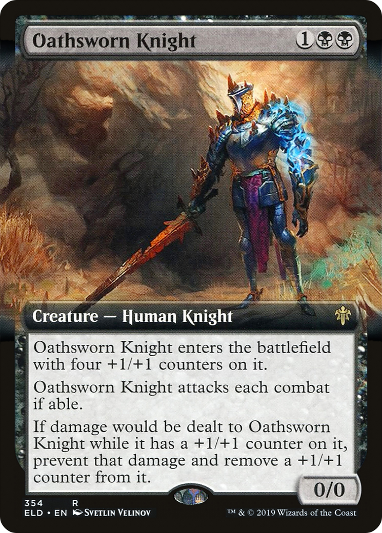 Oathsworn Knight (ELD-354) [Throne of Eldraine] (Extended Art) MTG Single Wizards of the Coast
