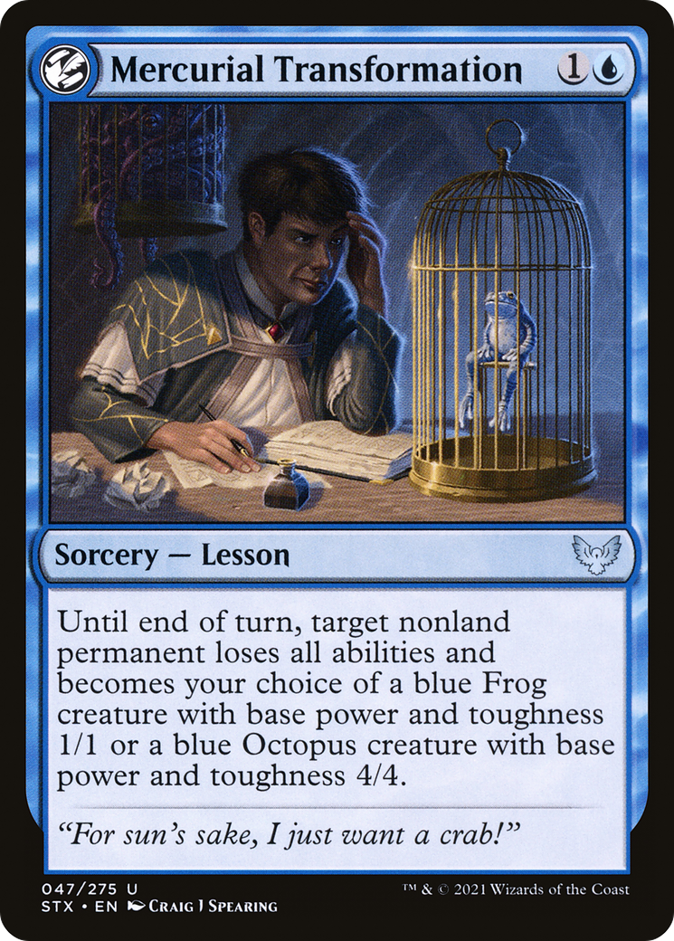 Mercurial Transformation (STX-047) [Strixhaven: School of Mages] MTG Single Wizards of the Coast