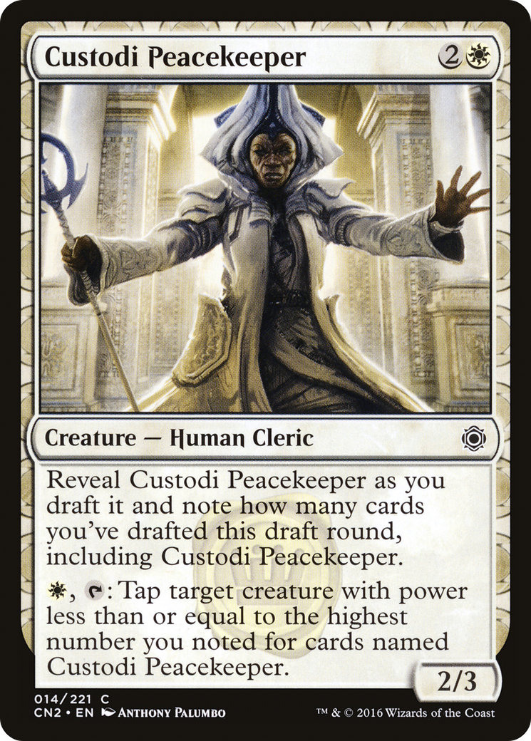 Custodi Peacekeeper (CN2-014) [Conspiracy: Take the Crown] MTG Single Wizards of the Coast