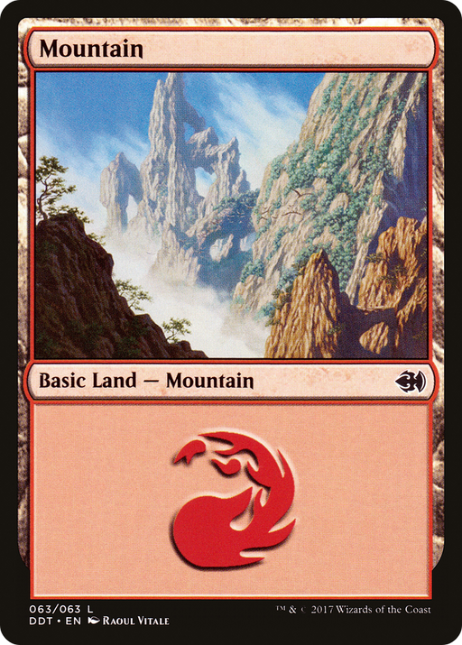 Mountain (63) (DDT-063) [Misc] Duel Decks: Merfolk vs. Goblins MTG Single Wizards of the Coast