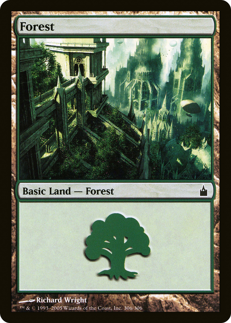 Forest (RAV-306) [Ravnica: City of Guilds] Foil MTG Single Wizards of the Coast