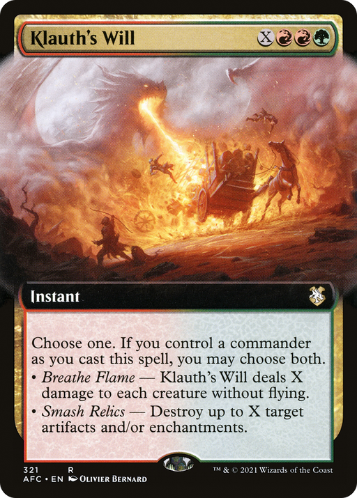 Klauth's Will (AFC-321) [Forgotten Realms Commander] (Extended Art) MTG Single Wizards of the Coast