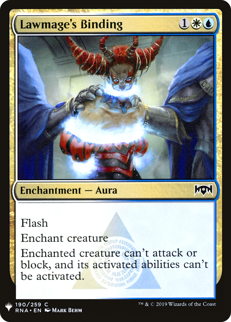 Lawmage's Binding (LIST-RNA-190) [Mystery Booster] The List MTG Single Wizards of the Coast