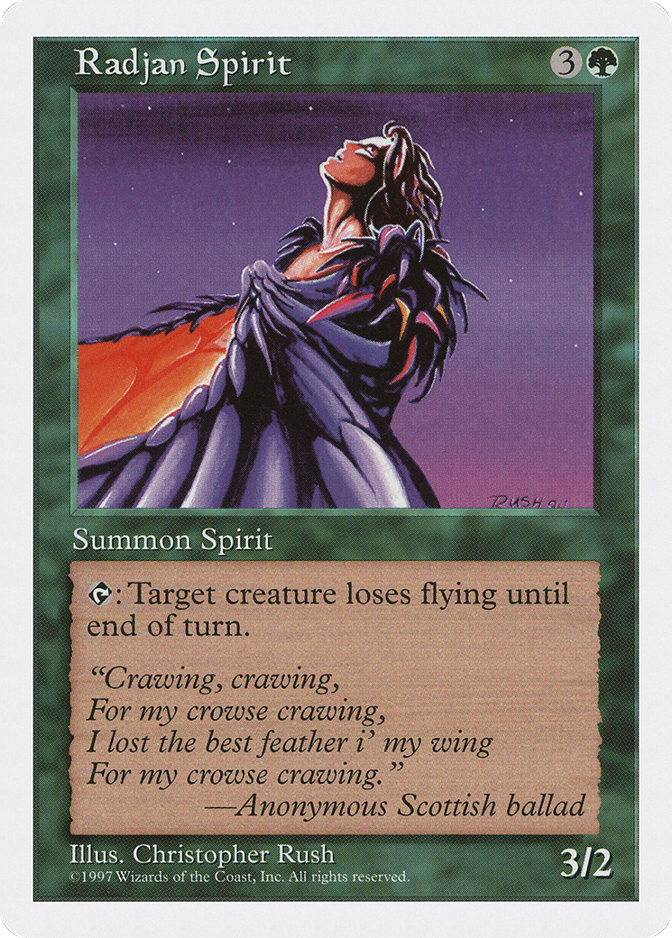 Radjan Spirit (5ED-320) [Fifth Edition] MTG Single Wizards of the Coast
