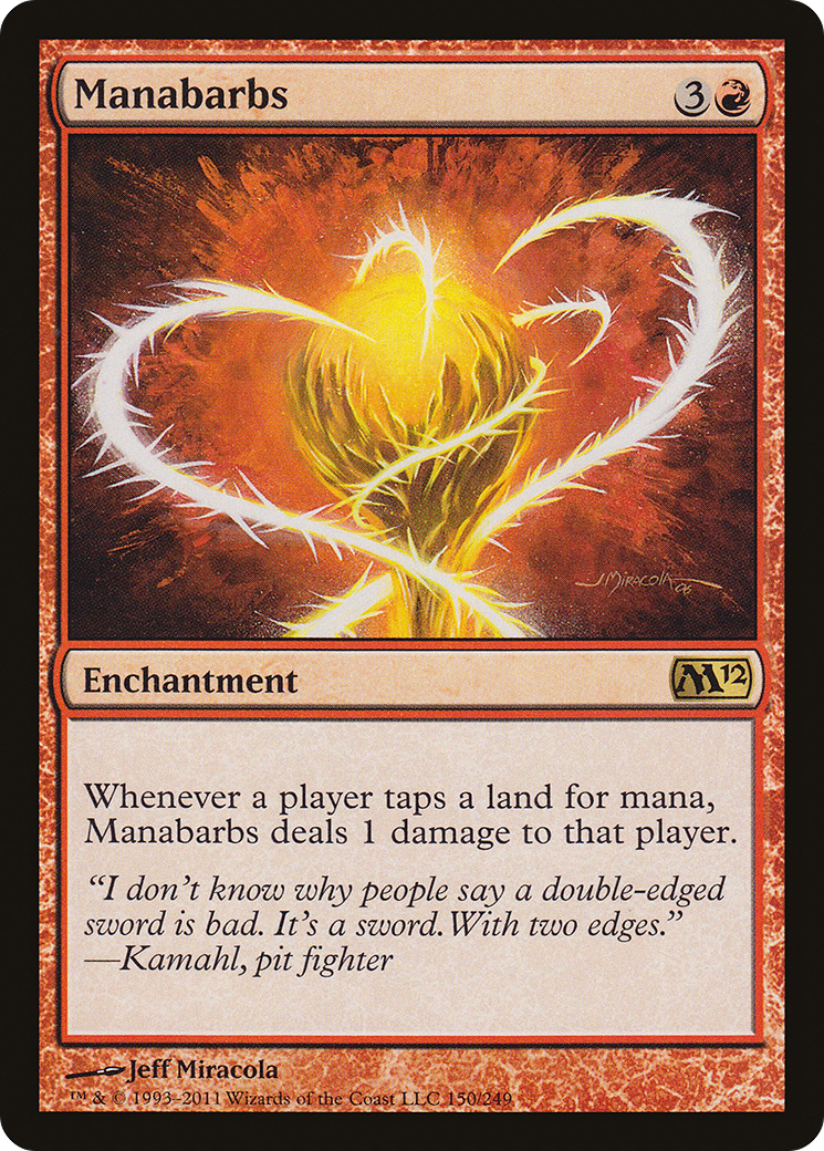 Manabarbs (M12-150) [Magic 2012] Foil MTG Single Wizards of the Coast