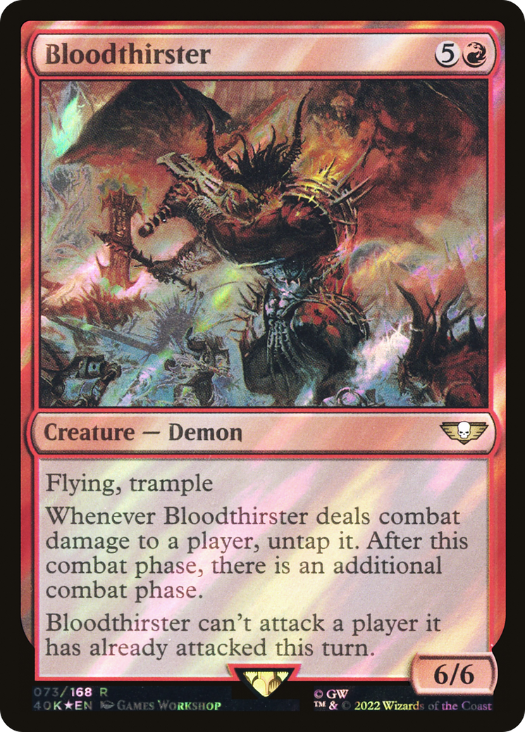 Bloodthirster (Surge Foil) (40K-073) [Warhammer 40,000 Commander] Foil MTG Single Wizards of the Coast