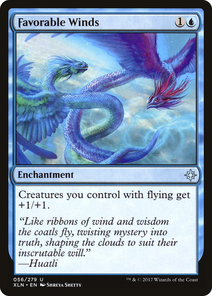 Favorable Winds (XLN-056) [Ixalan] Foil MTG Single Wizards of the Coast