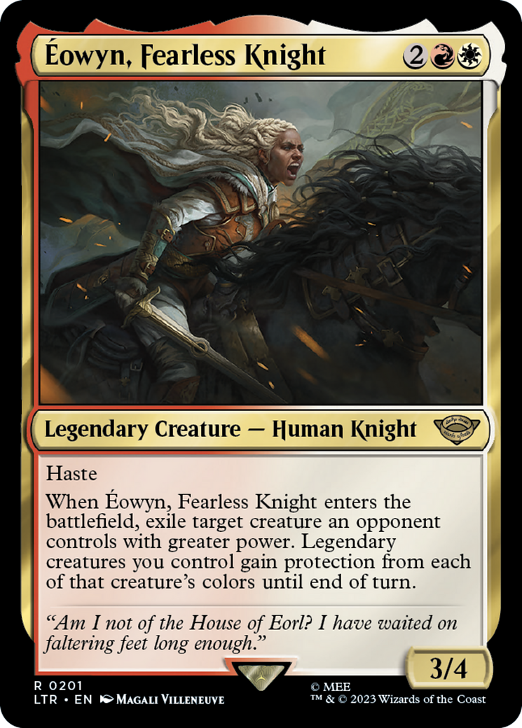 Eowyn, Fearless Knight (LTR-201) [The Lord of the Rings: Tales of Middle-earth] MTG Single Wizards of the Coast