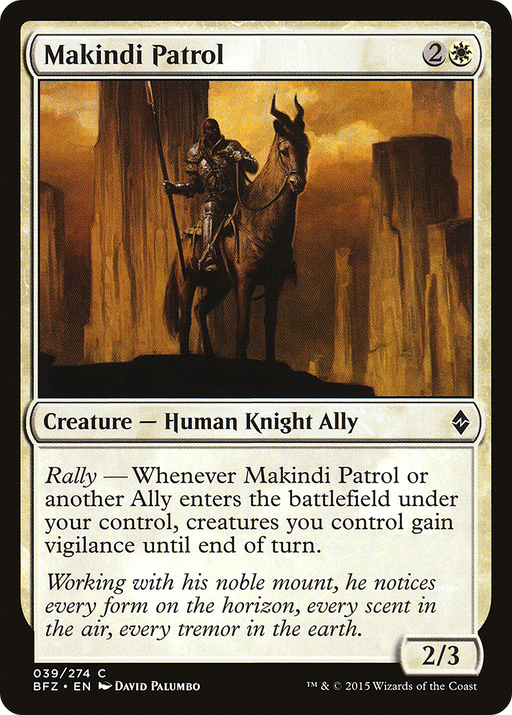 Makindi Patrol (BFZ-039) [Battle for Zendikar] MTG Single Wizards of the Coast