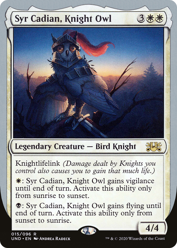 Syr Cadian, Knight Owl (UND-015) [Unsanctioned] MTG Single Wizards of the Coast