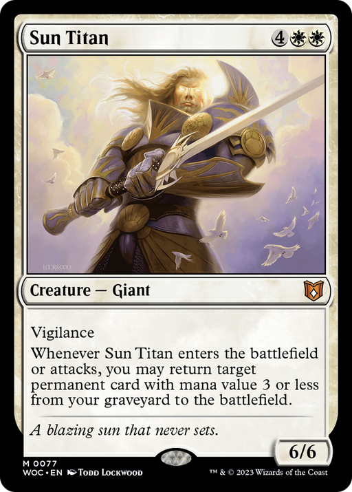 Sun Titan (WOC-077) [Wilds of Eldraine Commander] MTG Single Wizards of the Coast