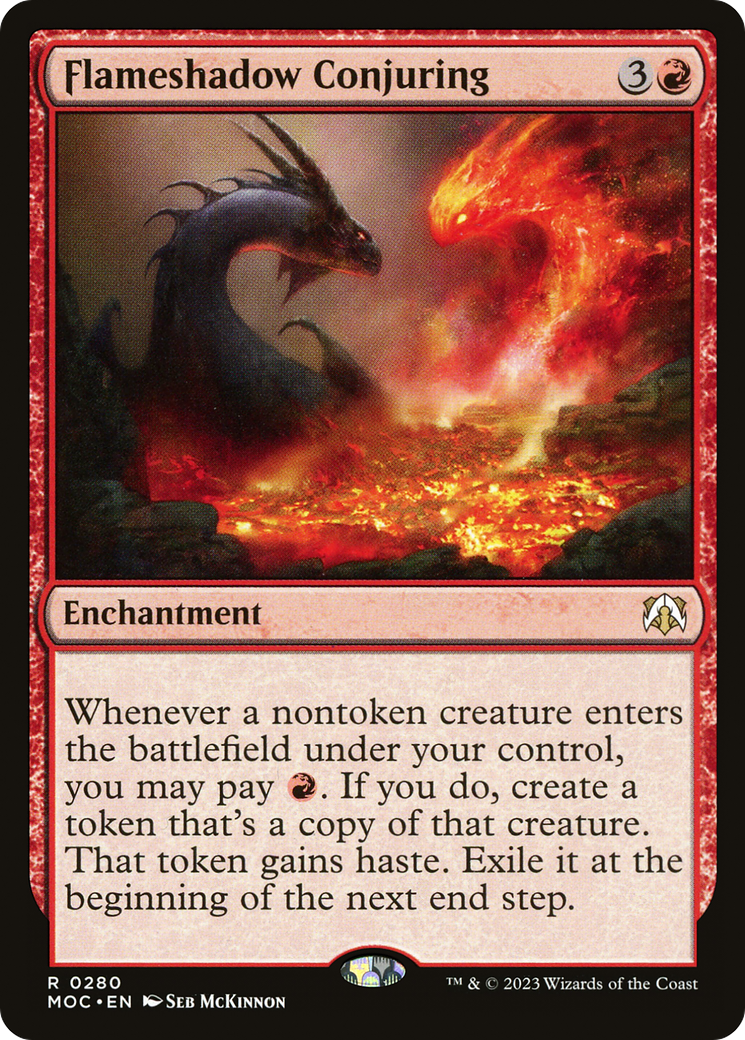 Flameshadow Conjuring (MOC-280) [March of the Machine Commander] MTG Single Wizards of the Coast