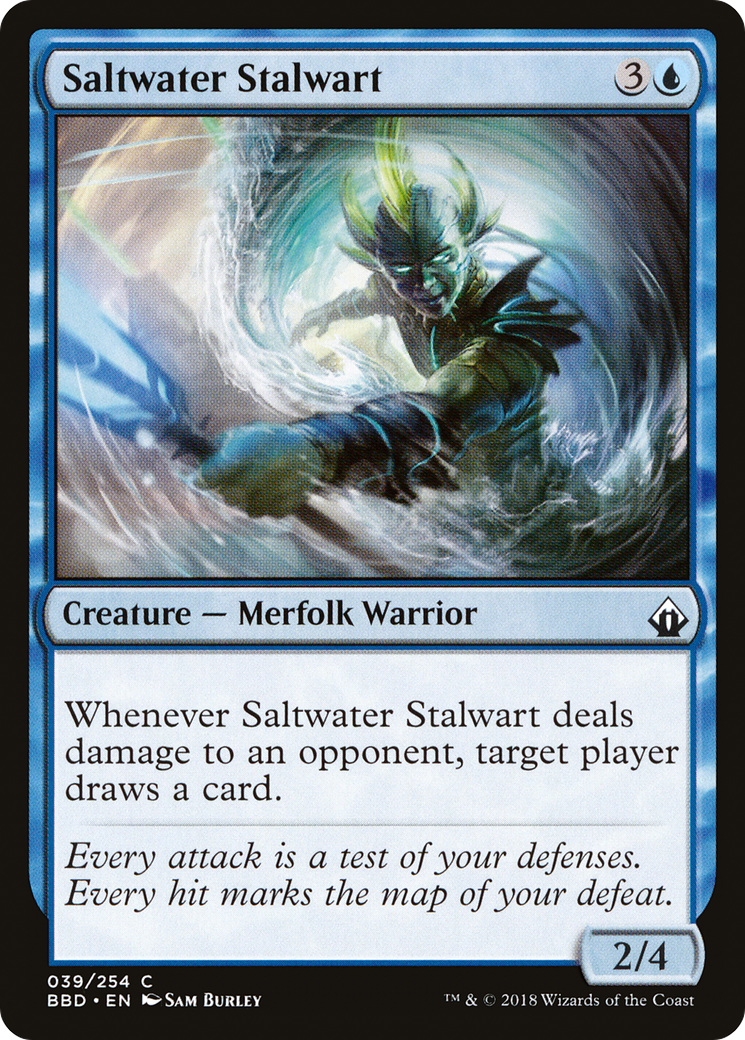 Saltwater Stalwart (BBD-039) [Battlebond] Foil MTG Single Wizards of the Coast