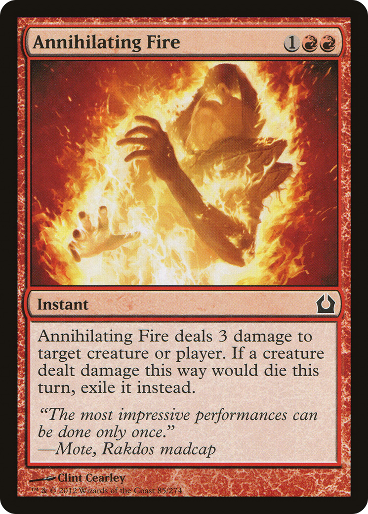 Annihilating Fire (RTR-085) [Return to Ravnica] Foil MTG Single Wizards of the Coast