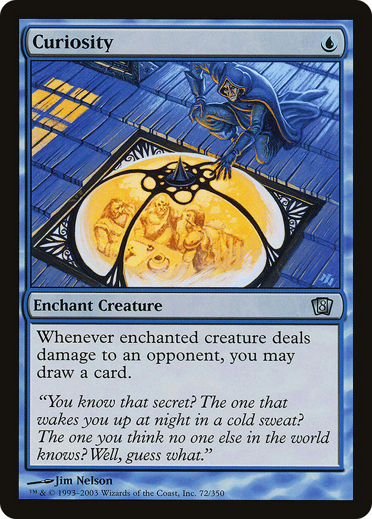 Curiosity (8ED-072) [8th Edition] Foil MTG Single Wizards of the Coast