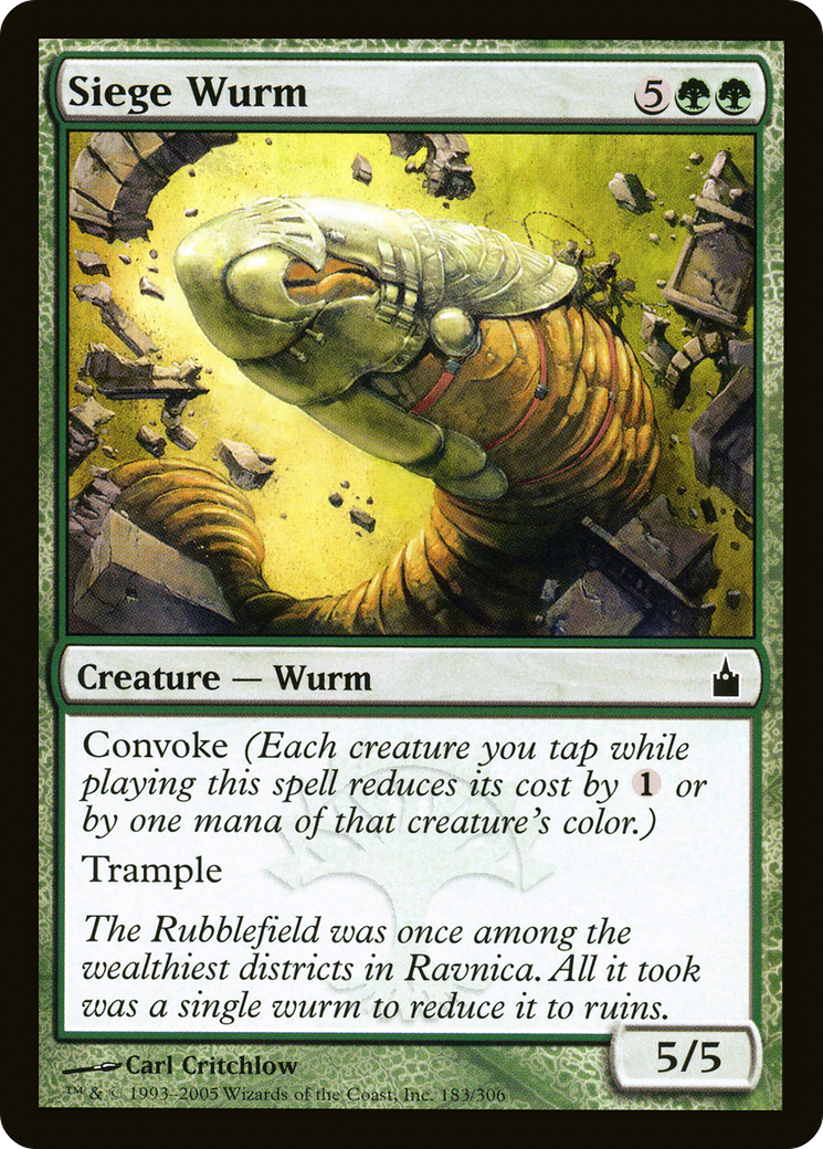 Siege Wurm (RAV-183) [Ravnica: City of Guilds] Foil MTG Single Wizards of the Coast