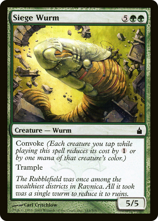 Siege Wurm (RAV-183) [Ravnica: City of Guilds] Foil MTG Single Wizards of the Coast