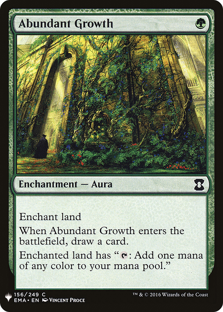 Abundant Growth (LIST-EMA-156) [Mystery Booster] The List MTG Single Wizards of the Coast