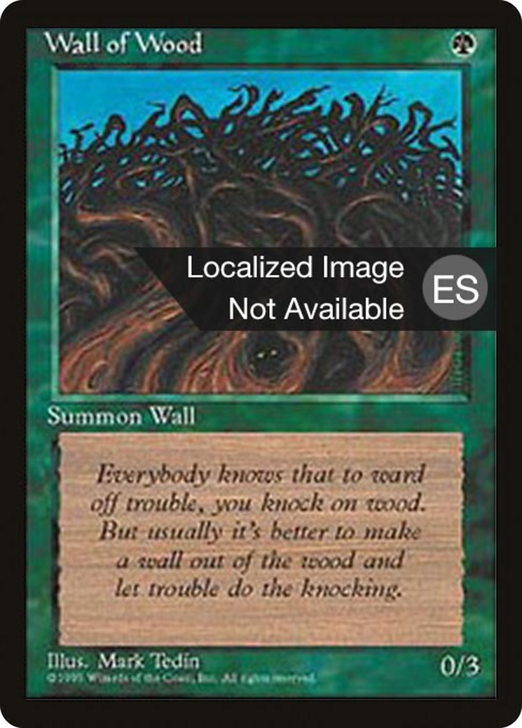 Wall of Wood (4BB-284) [Fourth Edition Foreign Black Border] MTG Single Wizards of the Coast