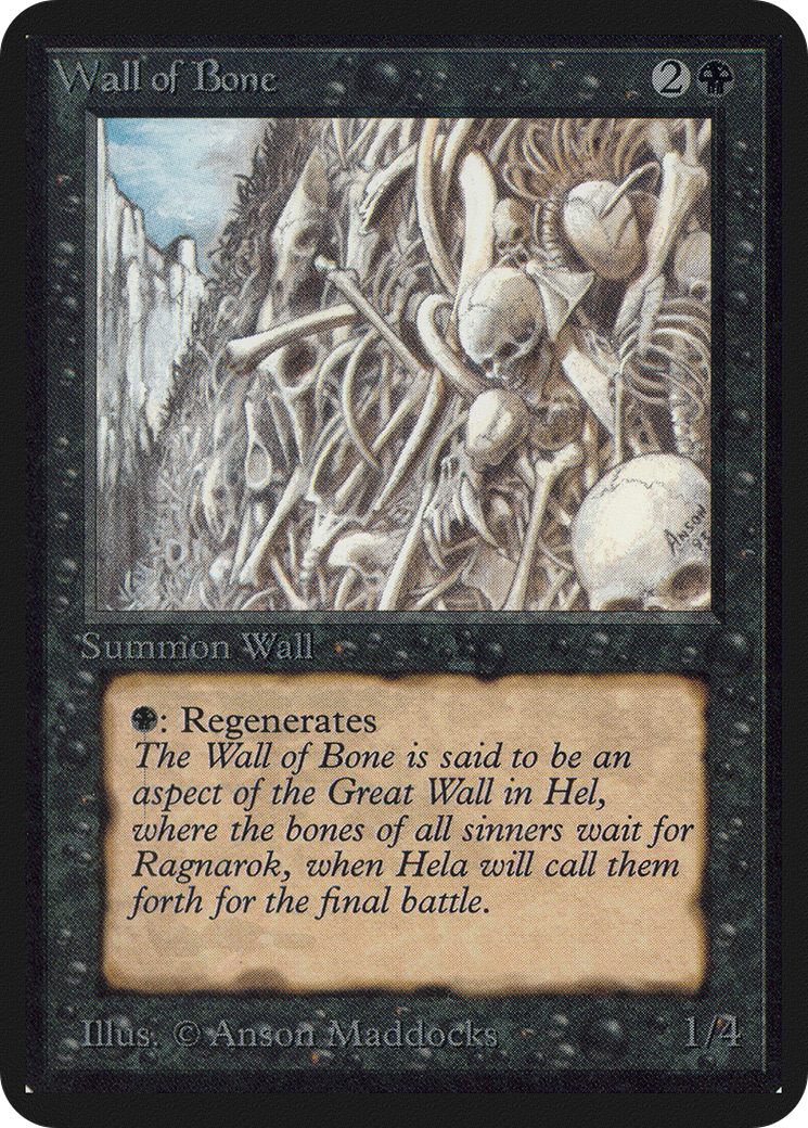 Wall of Bone (LEA-132) [Oldschool] Limited Edition Alpha MTG Single Wizards of the Coast