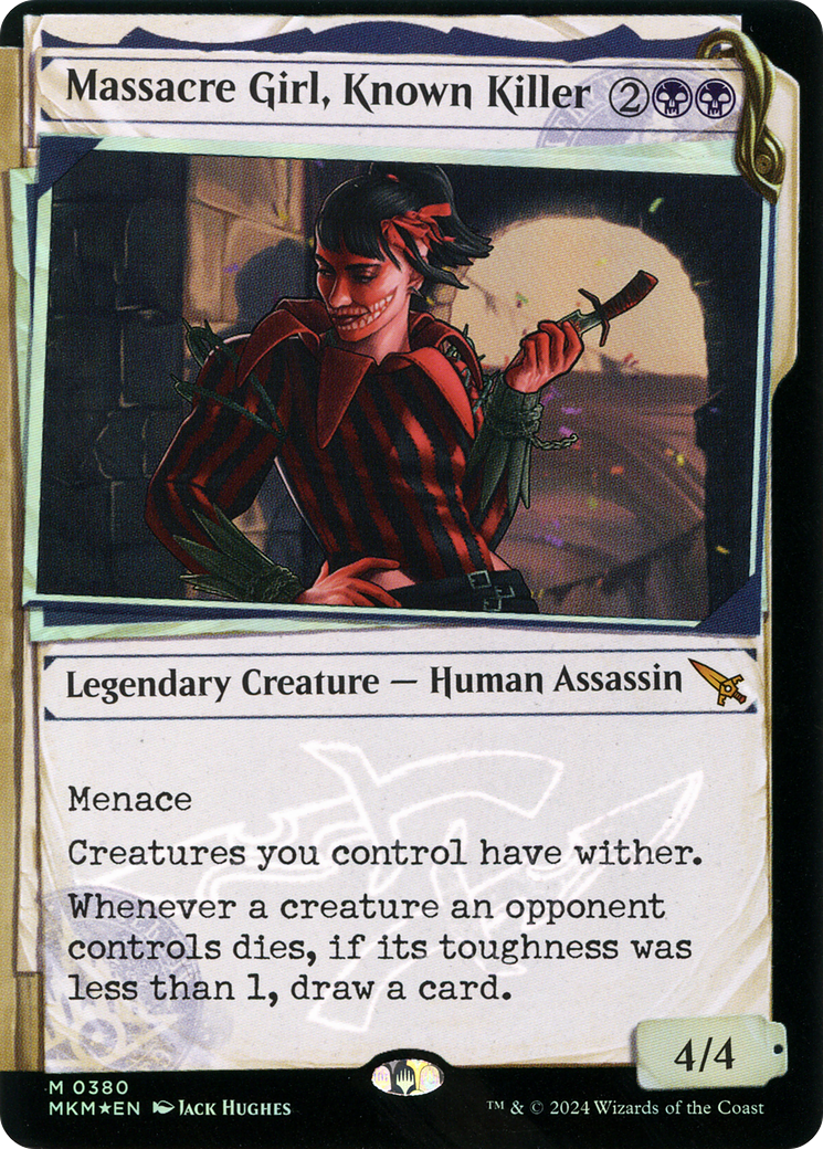 Massacre Girl, Known Killer (Invisible Ink) (MKM-380) [Murders at Karlov Manor] (Showcase) Foil MTG Single Wizards of the Coast