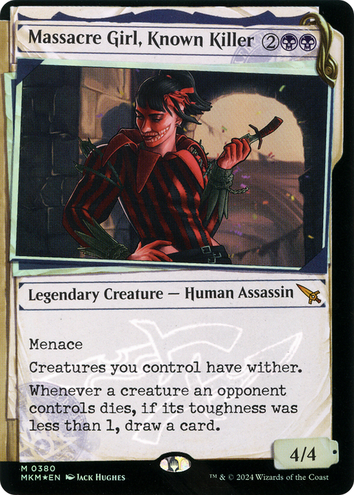 Massacre Girl, Known Killer (Invisible Ink) (MKM-380) [Murders at Karlov Manor] (Showcase) Foil MTG Single Wizards of the Coast
