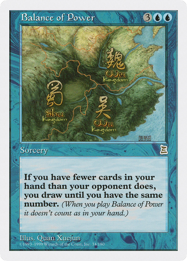 Balance of Power (PTK-034) [Oldschool] Portal Three Kingdoms MTG Single Wizards of the Coast