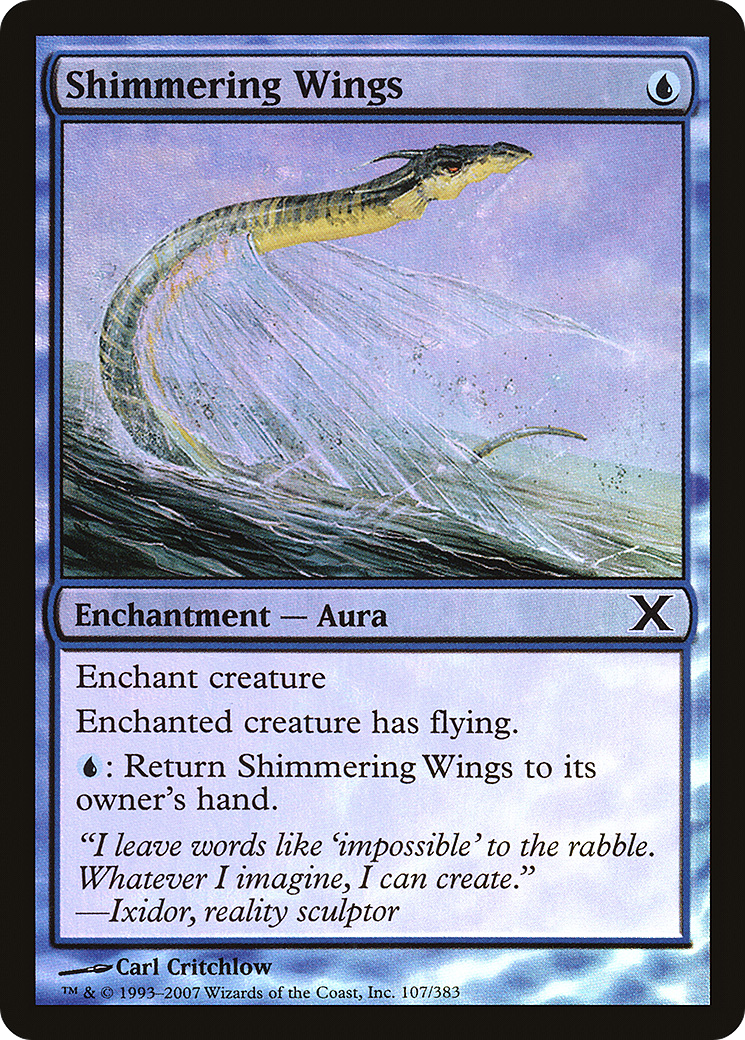 Shimmering Wings (10E-107★) [Tenth Edition] Foil MTG Single Wizards of the Coast