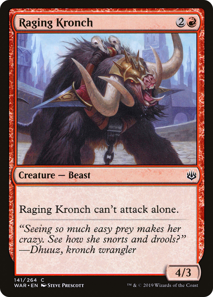 Raging Kronch (WAR-141) [War of the Spark] Foil MTG Single Wizards of the Coast