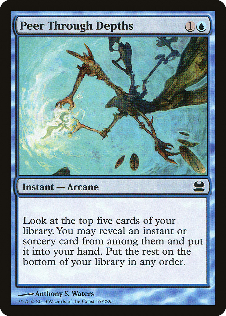 Peer Through Depths (MMA-057) [Modern Masters] Foil MTG Single Modern Masters