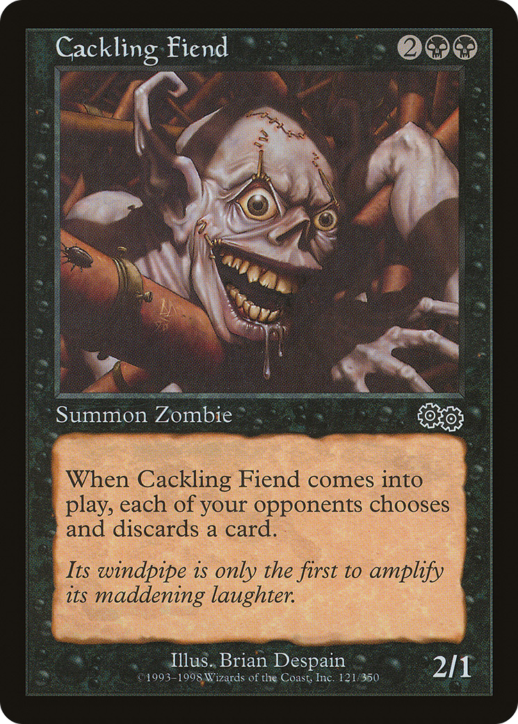 Cackling Fiend (USG-121) [Urza's Saga] MTG Single Wizards of the Coast