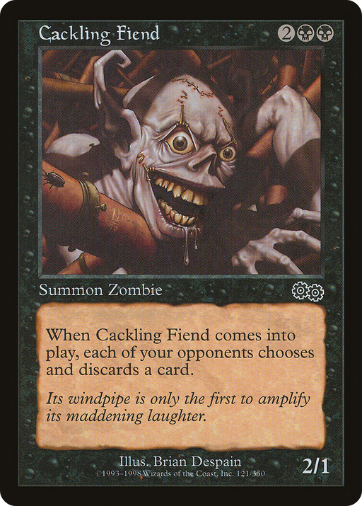 Cackling Fiend (USG-121) [Urza's Saga] MTG Single Wizards of the Coast
