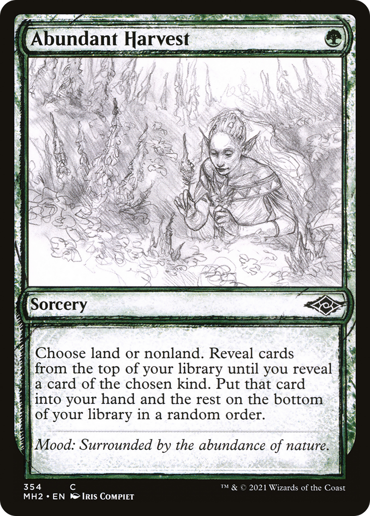 Abundant Harvest (MH2-354) [Modern Horizons 2] (Showcase) MTG Single Wizards of the Coast