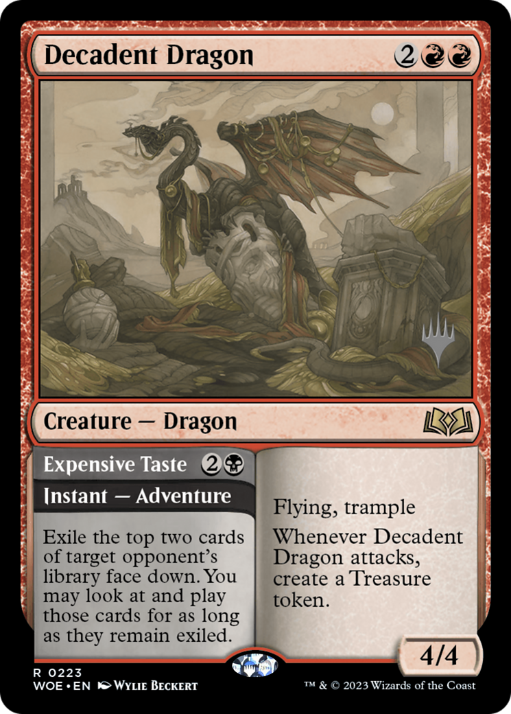 Decadent Dragon (PPWOE-223) [Wilds of Eldraine Promos] MTG Single Wizards of the Coast