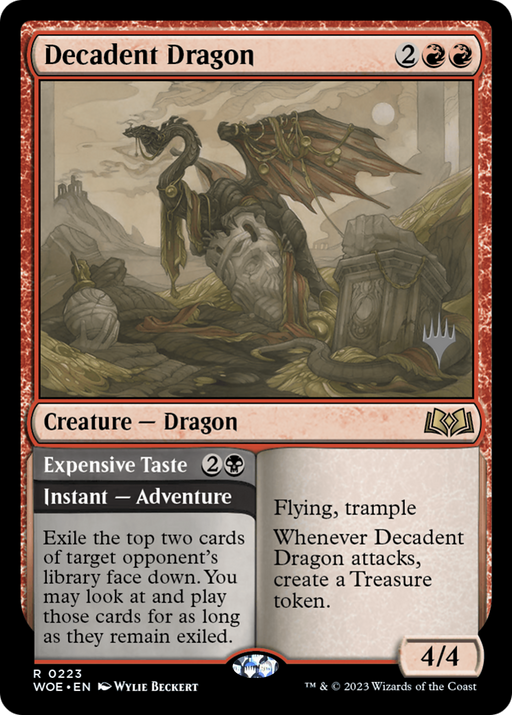 Decadent Dragon (PPWOE-223) [Wilds of Eldraine Promos] MTG Single Wizards of the Coast