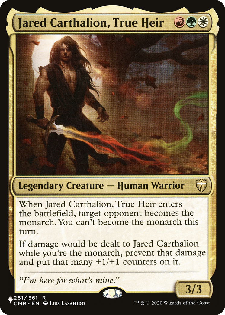 Jared Carthalion, True Heir (LIST-CMR-281) [Mystery Booster] The List MTG Single Wizards of the Coast