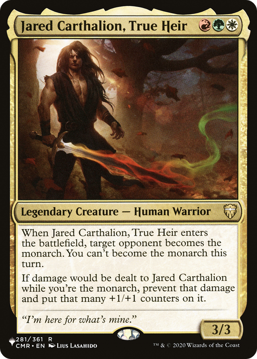 Jared Carthalion, True Heir (LIST-CMR-281) [Mystery Booster] The List MTG Single Wizards of the Coast