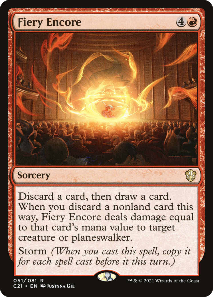 Fiery Encore (C21-051) [Commander 2021] MTG Single Wizards of the Coast