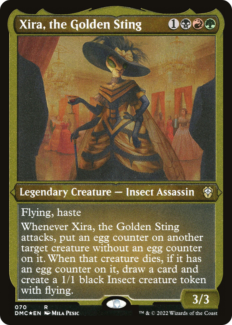 Xira, the Golden Sting (DMC-070) [Dominaria United Commander] Etched Foil MTG Single Wizards of the Coast