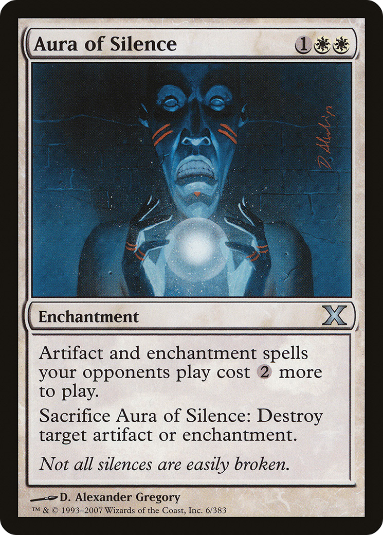 Aura of Silence (10E-006) [Tenth Edition] Foil MTG Single Wizards of the Coast