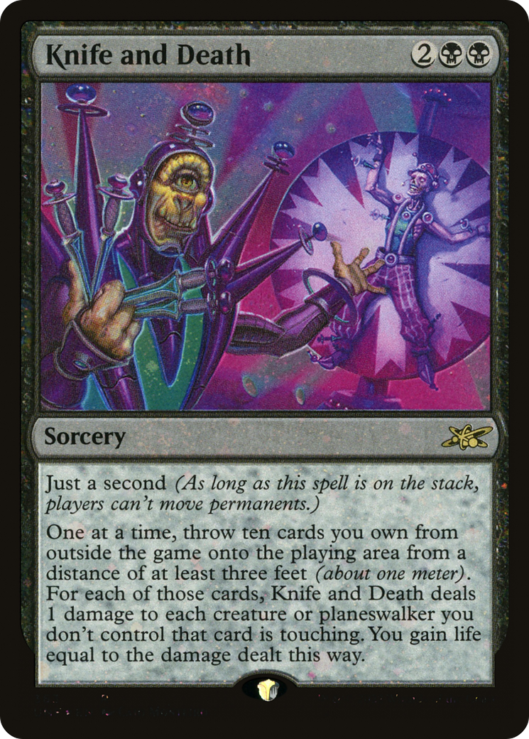 Knife and Death (Galaxy Foil) (UNF-363) [Unfinity] Foil MTG Single Wizards of the Coast
