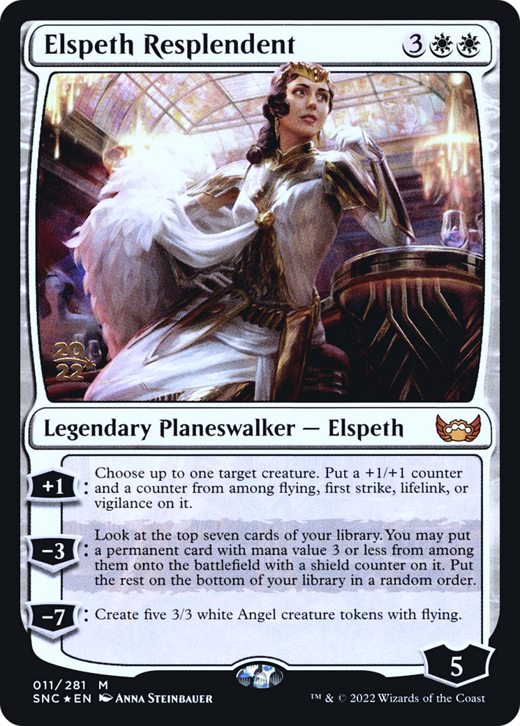 Elspeth Resplendent (PRE-011) [Streets of New Capenna Promos] Foil MTG Single Wizards of the Coast