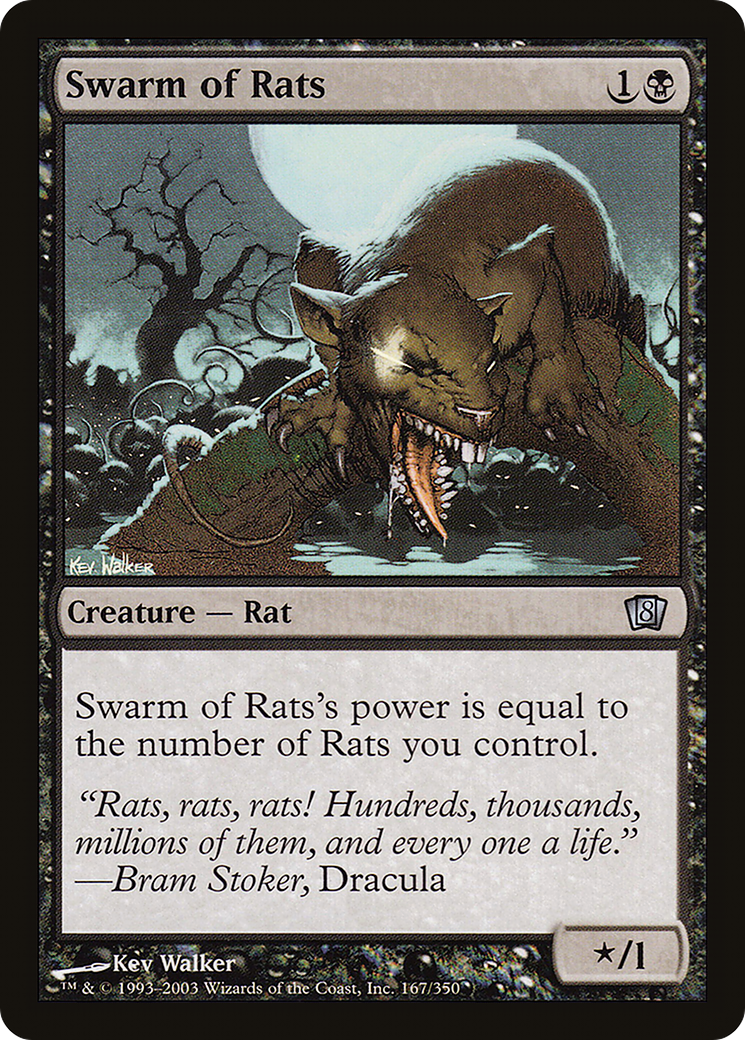 Swarm of Rats (8ED-167) [8th Edition] Foil MTG Single Wizards of the Coast