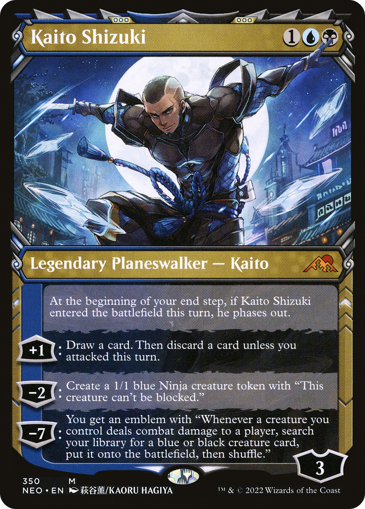 Kaito Shizuki (NEO-350) [Kamigawa: Neon Dynasty] (Showcase) MTG Single Wizards of the Coast