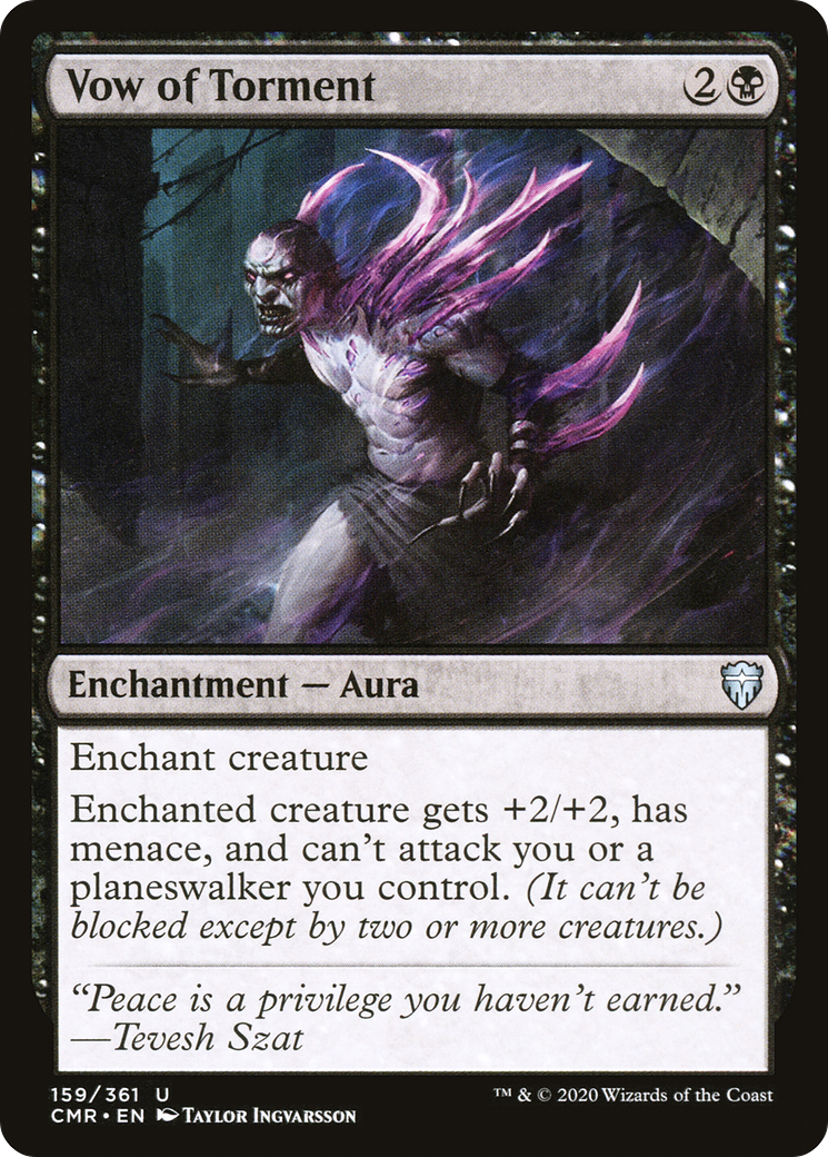 Vow of Torment (CMR-159) [Commander Legends] Foil MTG Single Wizards of the Coast
